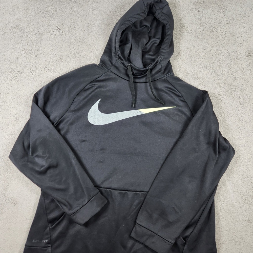 Nike Mens Dri-FIT Hoodie Mens size XL Large Swoosh Graphic Pullover Sweatshirt